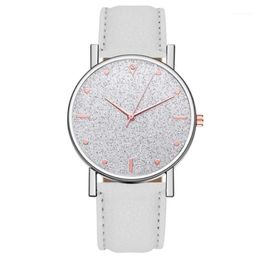 2020 Top marque de haute qualité strass femmes dames montres simples Faux cuir analogique Quartz montre-bracelet horloge Saat cadeau 12252