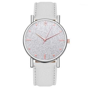 2020 Top marque de haute qualité strass femmes dames montres simples Faux cuir analogique Quartz montre-bracelet horloge Saat Gift1312O
