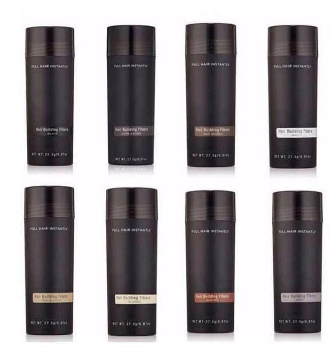 2021 Top Hair Building Fibras Pik 27.5g Toppki Fibra Fibra Desenganismo Instantâneo Keratin Hair Power Pó Preto Spray Aplicador