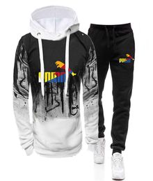 2020 Men de chándal 2 piezas Juego de sudaderas con capucha con capucha Sportwear traje de ropa deportiva ROPA Hombre Men casual Tamaño de ropa S4XL8487591