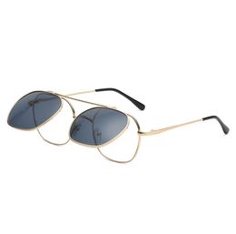 2020 lunettes de soleil de mode à la mode pour hommes et femmes monture carrée en métal lunettes rabattables unisexe lunettes vintage uv4007992120