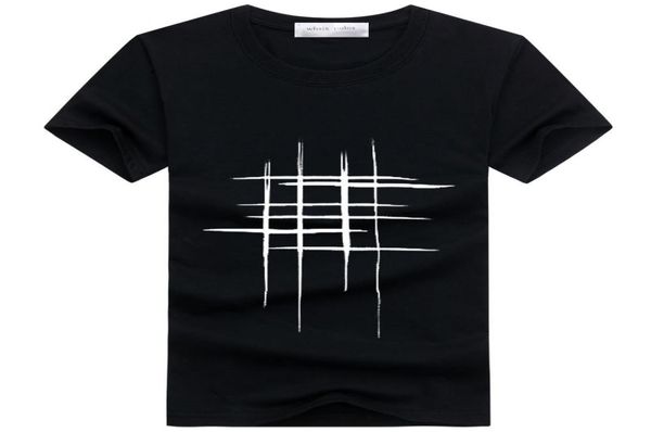 2020 Tshirt Men Simple Creative Design Line Cross Print Cotton T-shirts Men039 NOUVEAU Arrivée Summer Style Sleeve Men TSH7922813