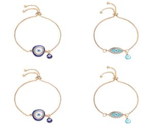 2020 pulseras turcas de la suerte de cristal azul contra el mal de ojo para mujer, cadenas de oro hechas a mano, joyería de la suerte, pulsera, joyería de mujer 71 R27674210