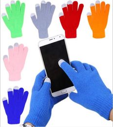2020 Universal Winter Candy Candy Screen tactile Glove Trinted Man Femme Coton Colton Capacitive Gants Conductor Gants for Smartphones9065742