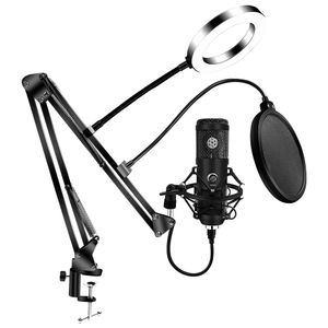 2020 Upgraded USB E20 Condensator Computer Microfoon met Ring Light Studio Kit met Arm Stand voor Gaming YouTube Video Record