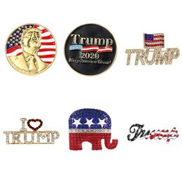 Broche électorale américaine 2020, broche Trump, BADGE de broche Trump Fashion ic, accessoires broche en strass Pin2210238