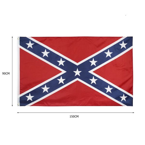 bandera confederada de ee.uu. dos lados impresos banderas rebeldes de la unión patrón de estrella pancartas de poliéster productos en stock 5yh h1