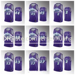 2020 UtahJazzMen Mike Conley 90s Purple Basketball Jersey Donovan Mitchell Rudy Gobert Bojan Bogdanovic Clarkson Miye Oni Mudiay