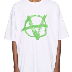 2020 Vetements T-shirt surdimensionné vert croquis hommes femmes T-shirt grande étiquette X0726
