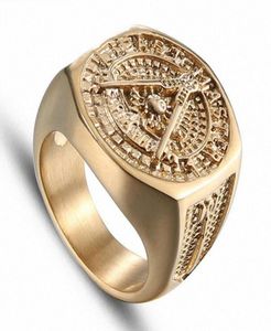 2020 Vintage Crystal Masonic Gold kleur roestvrijstalen mannen rinkelen nieuwe metselaar mannelijke ringen voor dames heren sieraden trouwring sets 5878460