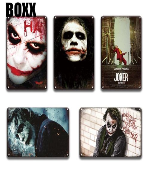 2020 Vintage Joaquin Phoenix Joker Movie Metal Tin Signal Metal Wall Art Affiche Halloween Home Decor Retro Joker Metal Plaque Signs5001937