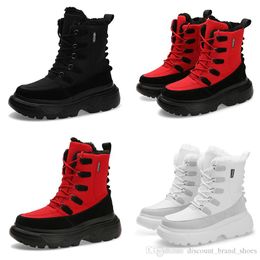 Laarzen warme lenige zachte winterontwerper kant type2 drievoudige witte zwarte rode man jongen mannen laarzen heren sneakers boot trainers buiten wandelschoenen