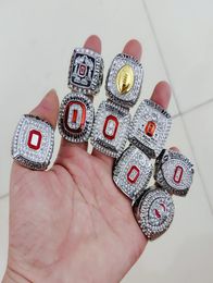 2020 Groothandel 9 stks Ohio State Buckeyes National Championship Ring Set Solid Men Fan Brithday Gift Groothandel Drop Shipping8501510