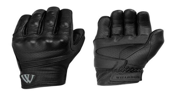 2020 Willbros gants en cuir noir moto rallye Dirt Bike cyclisme équitation gants d'été 2920359