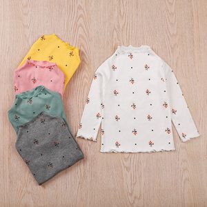 2020 hiver automne enfants vêtements enfants à manches longues T-Shirt mignon filles bas petit haut impression bébé vêtements M2923