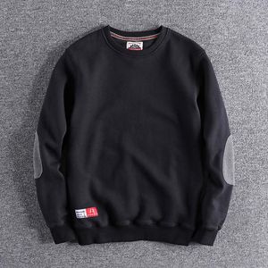 Heren Hoodies Sweatshirts 2021 Winter Cashmere Warme Mouwen Stikken Jonge Originele Single Necked Buitenlandse Handel Tops Plus Size Causal Shi