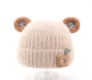 2020 hiver enfants 039s chapeau bébé chaud laine casquette 1234 ans garçon tricoté chapeau mignon bébé chapeau winter4459390