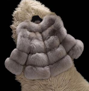 2020 Giras de invierno Faux Fur Coat Baby Girl Baby Girls Fox Fuck Jackets and Coat