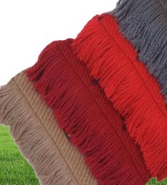 2020 Hiver Logania Shine Marque Écharpe de luxe Femmes et hommes Deux écharpes couverture en laine de soie rouge noir