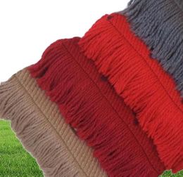 2020 Hiver Logania Shine Marque Écharpe de luxe Femmes et hommes Deux écharpes de couverture en laine de soie rouge noir