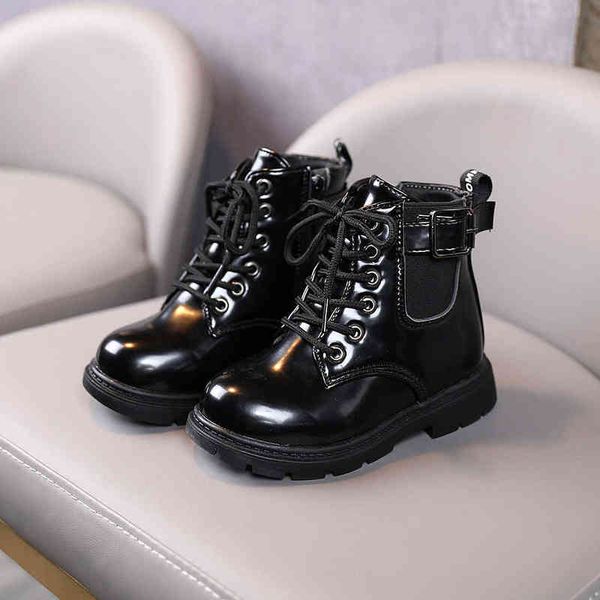 2020 hiver NOUVEAU ARRIVALES Bottes de filles Chaussures Fashion Appartement avec des bottes pour enfants Enfants Taille 21-30 Bottes Bottes Bottes Bottes Baby Chaussures G1210