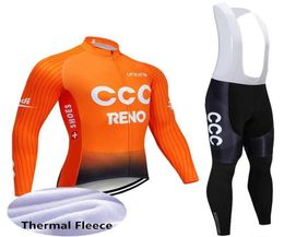 2020 Winter Team New Ccc Thermal Fleece Cycling Jersey Bike Pants Set Mens Ropa Ciclismo Winter Cycling Wear Maillot Culotte Y02265493795