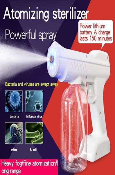 2020 Pulvérisateur ULV rechargeable sans fil 800 ml Pulvérisateur de désinfection Machine Cheveux Nanotube Pistolet à vapeur Brumisateur Pulvérisateur pour hôpital de voiture 3514208