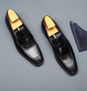 2020 met doos nieuw aankomsten heren Loafers Square teen schoenen modeontwerper voor mannen jurk loafer schoenen business men039s schoenen siz9214541