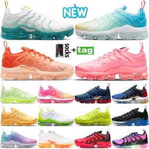 2021 New Arrival Top Quality Vapors TN Plus Midnight Navy Lemon Lime Silver USA Mens Women Running Shoes Designer Sports Sneakers Mens Trainers Women Outdoor Shoes Size 36-45