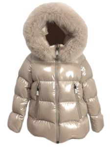 Veste de luxe en duvet d'oie pour femme, manteau ample à capuche en vraie fourrure de renard, de haute qualité, 2024