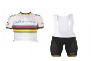 2020 World Valverde Rainbow Cycling Jersey Kits Breathable Racing Bike Tissu Ropa Ciclismo Maillot Gel Pad4739972