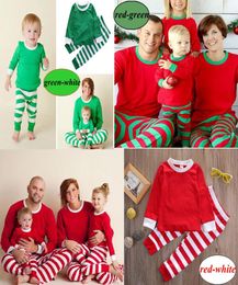 2020 Noël enfants adultes famille correspondant Noël cerf rayé pyjamas vêtements de nuit vêtements de nuit pyjamas robe de nuit nuisette 3 couleurs c7389646