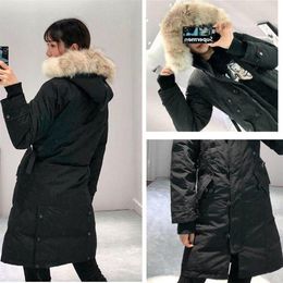 2020168Vestes d'hiver à capuche en vraie fourrure de loup, veste pour femme avec fermeture éclair, manteau coupe-vent et imperméable, manteau chaud out267m