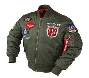 2020a W Hiver Top Gun Bomber Veste de vol Varsity Tactical MA1 Air Force Army Vintage Pilot Motorcycle US Navy pour hommes Cover H124486061