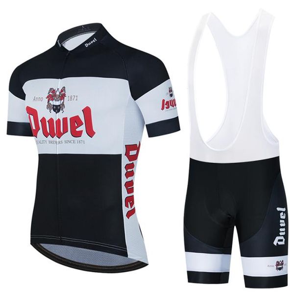 2020Belgique Noir DUVEL bière équipe cyclisme Jersey personnalisé route montagne course Top max tempête cyclisme vêtements cyclisme sets8716566