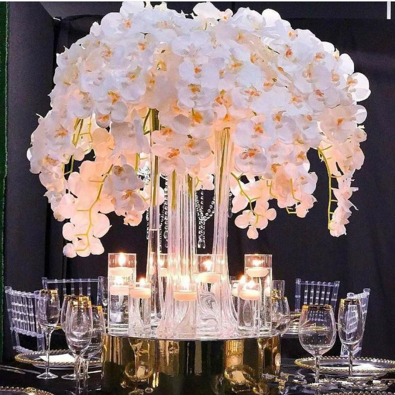 2020 Vendita calda Fiore di seta Artificiale Falena Orchidea Farfalla Orchidea per la nuova casa Decorazione di festival di nozze per la casa