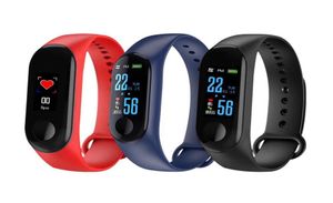 2020New M3 Smart Watch Band Band Fitness Tracker Messages Rappel Couleur Écran étanche Sport Sport pour hommes Femmes 1625695