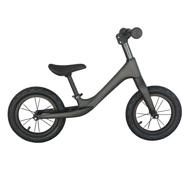 Vélo d'équilibre pour enfants de 12 pouces adapté aux enfants de 2 à 6 ans cadre mat en fibre de carbone 3k + roues en aluminium