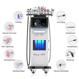 Equipo de belleza multifuncional 10 en 1 máquina de hidro microdermoabrasión hidras agua facial dermoabrasión piel limpieza profunda ultrasonido rf chorro de oxígeno