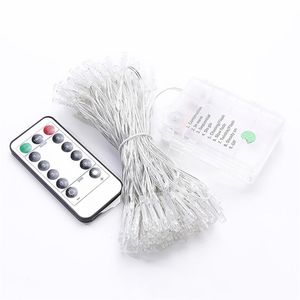 2021 100 LEDS Outdoor Led Fairy String Lights Battery Bediening met afstandsbediening kerstvakantie Feest trouwdecoratie