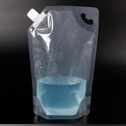 2021 1000 ml / 1L Stand-up Plastic Drink Verpakking Spout Bag Pouch voor Drank Vloeistof Juice Melk Koffie Water