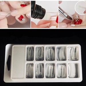 2021 100pcs/Box Quick Building Nail Mold Tips Nail Dual Forms Finger Extension Nail Art UV Extension Tool