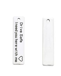 2021 100PCSlot Antiek zilveren Quotdrive Safei Need You Here With Mequot Inspiration Charm Pendant 10x35mm4410921