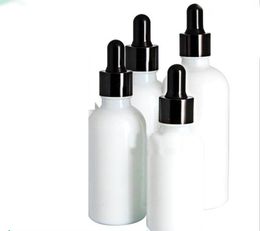 2021 10 ml 15 ml 20 ml 30 ml 50 ml 100 ml lege witte porselein glazen druppelfles cosmetica aromatherapyflessen met zwarte dop