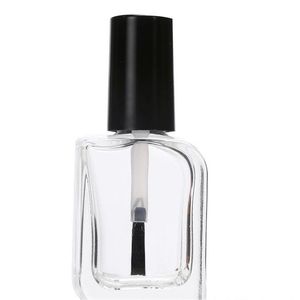 2021 10 ml 15 ml bouteille de vernis à ongles en verre transparent vide avec un couvercle brosse contenants cosmétiques vides bouteilles en verre à ongles avec brosse