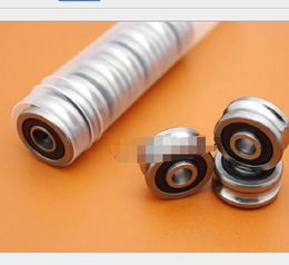 2021 10pcs high quality U22 ABEC-5 8mm V / U groove pulley bearings 8*22.5*14.5*13.5 mm U groove roller wheel ball bearing