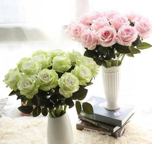 Bouquets de roses artificielles Vintage, 13 couleurs, 51 CM/20 pouces, pour décoration de Bouquet de mariage, 2021