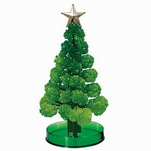 2021 170mm de altura verde DIY Visual Magic Growing papel cristales árbol mágicamente divertido árboles de Navidad niños novedad ciencia juguetes para niños