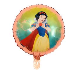 2021 18 pouces gonflable fête d'anniversaire ballons princesse décorations bulle hélium feuille ballon enfants filles joyeux anniversaire ballons jouets