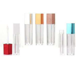 2021 1PC Square Lip Gloss Tube vide Rouge à lèvres rechargeable Baulies de baume à lèvres Vial DIY Conteneur CosMestic 5.5ml